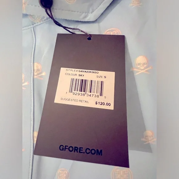 G/FORE | Men’s skull/crossbones golf polo small | NWT - Picture 5 of 7